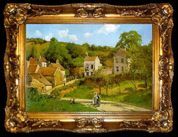 framed  Camille Pissaro The Hermitage at Pontoise, ta009-2